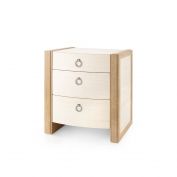 Albert 3-Drawer Side Table, Light Natural Shimmer