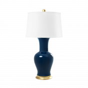 Acacia Lamp with Shade, Navy Blue