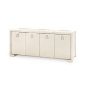 Blake 4-Door Cabinet, Blanched Oak