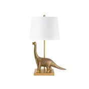 Bruno Lamp Without Shade, Antique Brass