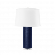 Cleo Lamp with Shade, Evening Blue