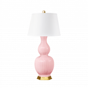 Delft Lamp with Shade, Peony Pink