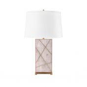 Elgin Lamp with Shade, Alabaster