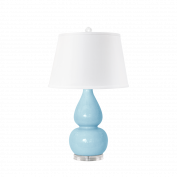 Emilia Lamp with Shade, Baby Blue