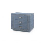 Ethan 3-Drawer End Table, Navy Blue