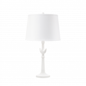 Luna Lamp with Shade, Plaster White