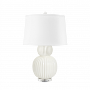 Meridian Lamp with Shade, White Cloud