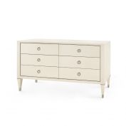 Morris Extra Large 6-Drawer, Blanched Oak and Champagne