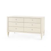 Morris Extra Large 6-Drawer, Blanched Oak and Polished Nickel