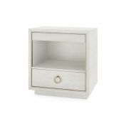 Parker 2-Drawer Side Table, Silver Shimmer