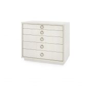 Parker Large 5-Drawer, Silver Shimmer