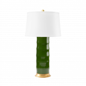 Saigon Lamp with Shade, Dark Green