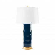 Saigon Lamp with Shade, Navy Blue