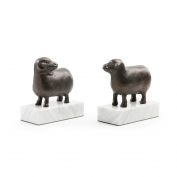 Sheep Bookends (Pair), Bronze