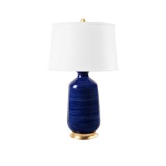 Carolyn Lamp With Shade, Royal Blue