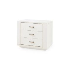 Ethan 3-Drawer End Table, Sand White