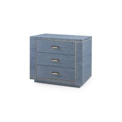 Ethan 3-Drawer End Table, Navy Blue