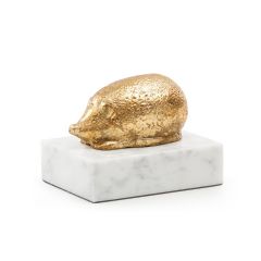 Hedgehog Statue, Gold Leaf