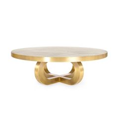Maddox Coffee Table, Antique Brass