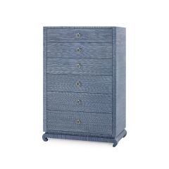 Ming Tall 6-Drawer, Navy Blue