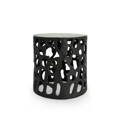 Shina Accent Table, Blackened Bronze