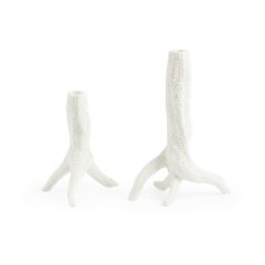 Vinyeron Candlesticks Pair, Blanc de Chine